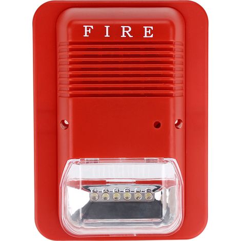 Akustische und optische Feueralarmierung mit Blitzlicht, Hupe und Sicherheitssensor für Zuhause, Büro und Hotel (1/5)