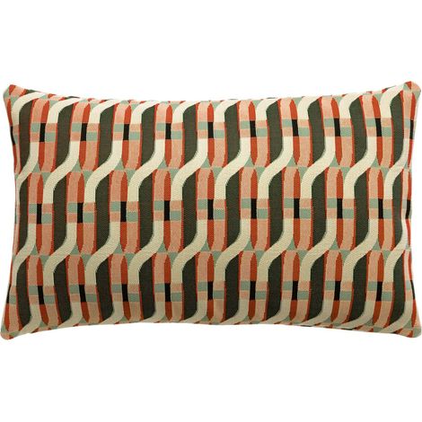 Coussin d'Extérieur Déperlant en Polypropylène Tissage Jacquard Graphique 40 x 65 cm - PANGIVO