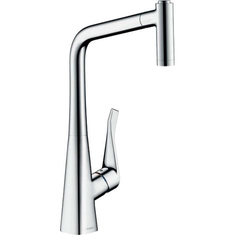 Hansgrohe Metris M71 Mezclador monomando de cocina 320, ducha extraíble, 2jet, 14820000 (1/5)