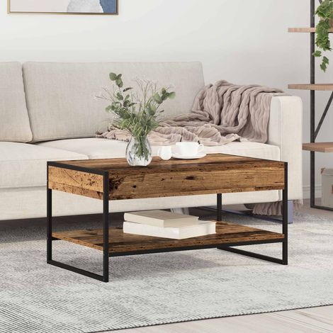 vidaXL  Coffee Table  Old Wood 80 x 50 x 40 cm Engineered Wood