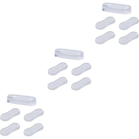 Lot de 15 coussinets silencieux transparents en silicone anti-collision pour abattant de toilettes (1/5)