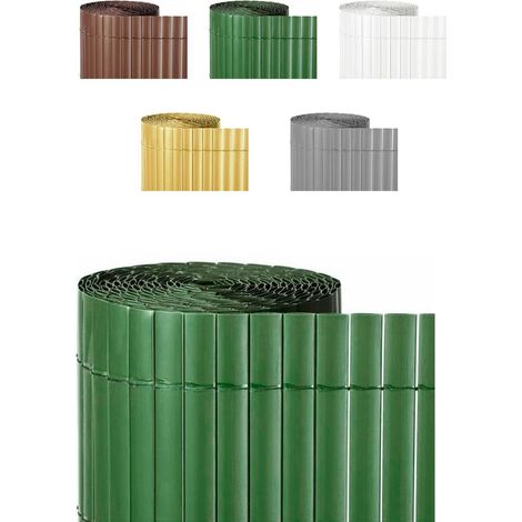 Cañizo PVC Doble Cara 1400gr/m²  Valla ocultación  Resistente a Rayos UV  Bridas Fijación Incluidas