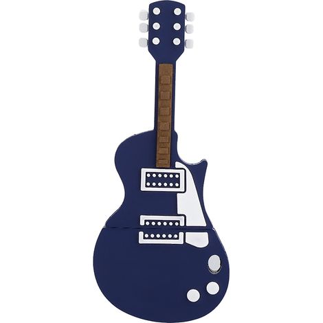 Clé USB de stockage mémoire, accessoire pour ordinateur portable, en PVC en forme de guitare, compatible Vista / OS X / Linux (64 Go)