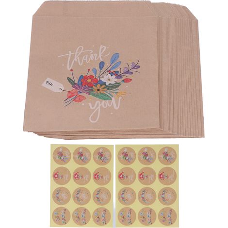 2 Sacs Cadeau Kraft Motifs Cartoon Multifonction pour Fêtes Cadeaux Emballage Décorations
