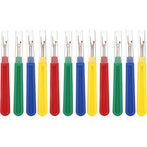 Nahttrenner – Spitze aus Edelstahl – Ergonomischer Kunststoffgriff – Zum Nähen und Sticken – 12er-Pack (1/5)