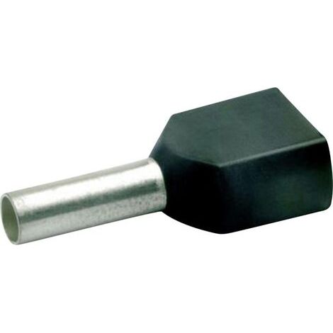 Embout double d'extrémité de câble Klauke 8728 1.5 mm² x 8 mm partiellement isolé noir 1000 pc(s) (1/3)