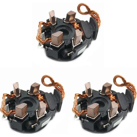 Trois porte-balais de démarreur 2813028040 compatibles avec Camry et ensemble de cadre d'extrémité de collecteur de démarreur (1/5)