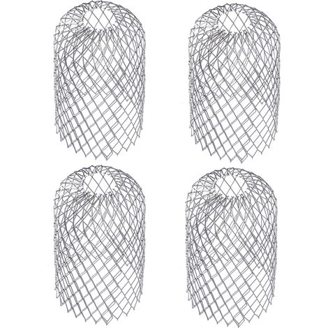 Filtre de Gouttière - Grille en Aluminium Flexible - Diamètre 8 cm - Pour Tuyau de Descente - 4 Pièces
