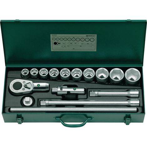Stahlwille juego de llaves de vaso 55/10/6 16 pzs 3/4″ SW 22-50 mm número de dientes 36 hexagonal - 96050104 (1/2)