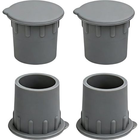 Cache-Trou pour clôture de Piscine Lot de 4 Bouchons de Protection Cache-trou de protection pour barrière de terrasse pour Systèmes Amovibles Entretien Terrasse Sol Ex (1/5)