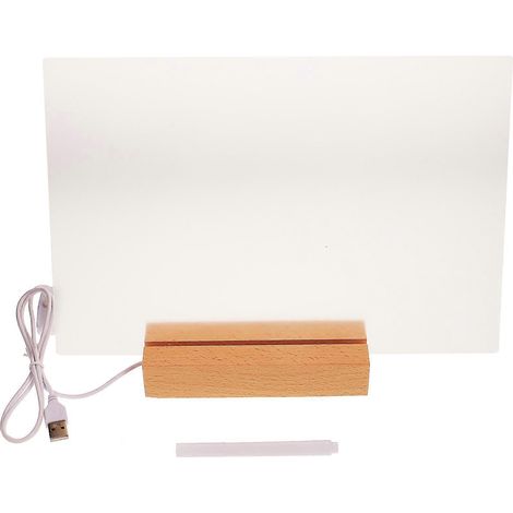 Tableau blanc de bureau effaçable à sec, tableau d'affichage transparent, tableau d'écriture en acrylique-30X20X0.3CM-transparent