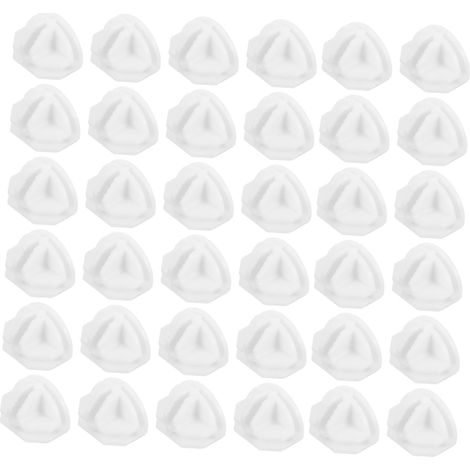 Connecteurs cubiques demi, ronds en plastique blanc, lot de 50 (1/5)