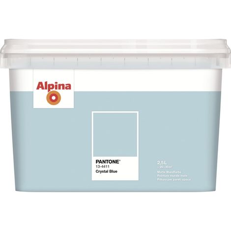 Alpina Wandfarbe Pantone matt crystal blue 2,5 L Wandfarbe (1/3)