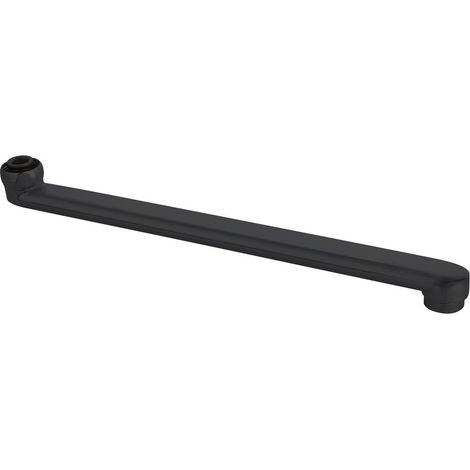 Bec de robinet, 220 mm, plat, noir mat