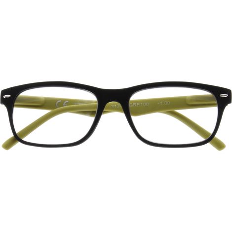 Occhiale Lettura Montatura Policarbonato Nero Verde B3 Diottrie +1,5 (1/2)