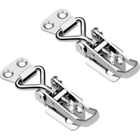 Pince à charnière en acier inoxydable, loquet de charnière antichoc, clip de fixation, 2 pièces (1/3)