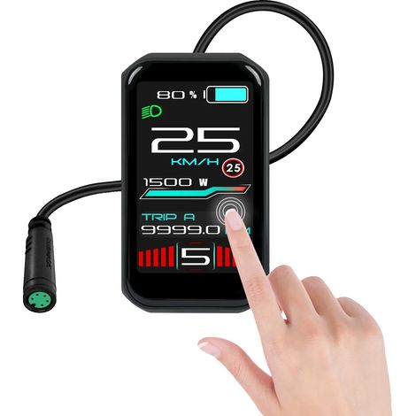 Pantalla para bicicleta eléctrica, pantalla táctil TFT, resistente al agua IP67, para protocolo Tongsheng. (1/2)