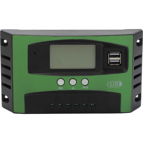 Régulateur de charge solaire MPPT Ortviai 30A 12V/24V Écran LCD Double USB (1/5)