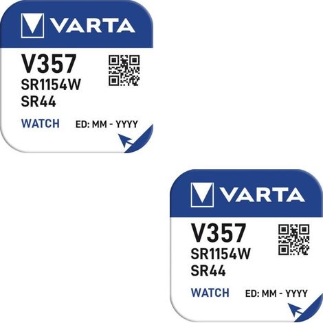.2 piles Varta 357 SR44W .
.
..
..
.
