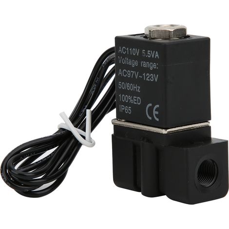 Électrovanne à réponse rapide en plastique 110 V, 2 positions, 2 voies, air, eau, huile, G1/8