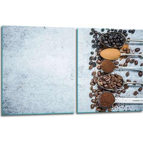 2x Glas-Schutzplatte für Herd 40x52 Kaffee (1/5)