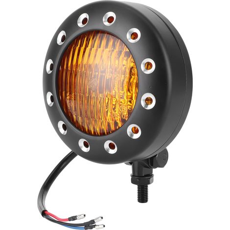 Phare Avant Rétro 55W 12V 4200K Lampe Moto Haute Luminosité Universelle pour Modification de Motocyclette (1/5)