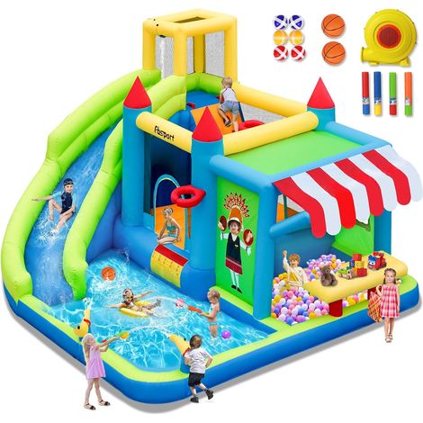 Inflatable Castle Outdoor Child with Blower Inflatable Playground Adult Large Inflatable Castle Pool Holiday/Birthday Gift for Children (1/5)