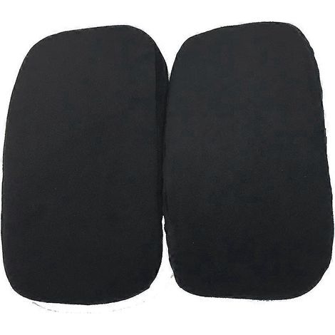 Lot de 2 coussinets ergonomiques à mémoire de forme pour accoudoirs de chaise de bureau, confortables et adaptés aux chaises gaming. Soulagement de la pression sur les coudes et les avant-bras (noir).
