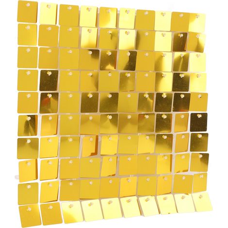 panneaux de fond à paillettes carrées, décor mural doré pour anniversaire, mariage et fête (1/5)
