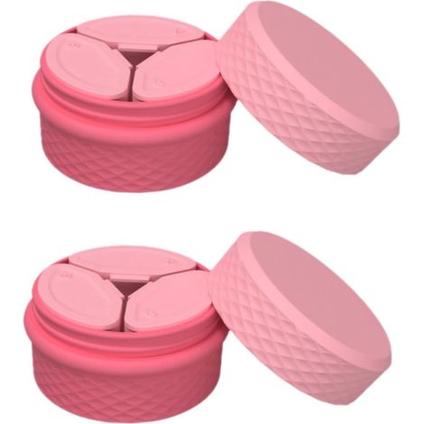 Set di 2 contenitori cosmetici da viaggio per balsamo labbra, pratico contenitore per accessori da campeggio e viaggio.