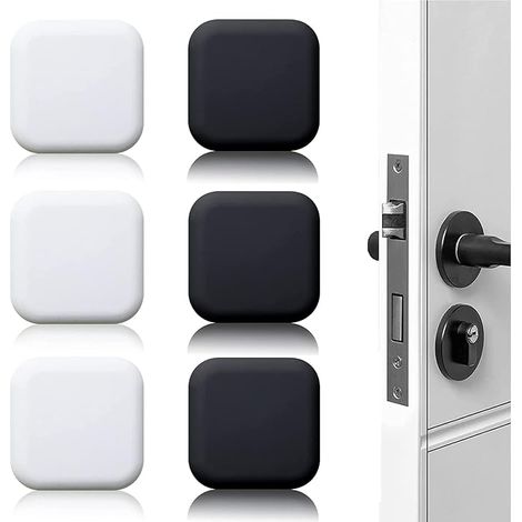 Butée de porte murale noire/blanche adhésive 45mm45mm Bloc Stop mural adhesif Butoir (1/5)