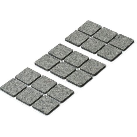 Hettich Parkettgleiter grau 25 x 25 x 3.0 mm - 18 Stück Filzgleiter