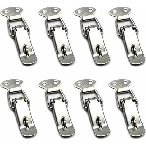 8 Pièces Fermeture a Levier Fermeture à Ressort Loquet Bascule Pour Coffre à Outils,Tiroir,Armoire et Coffre - 73mm avec Trou de Serrure