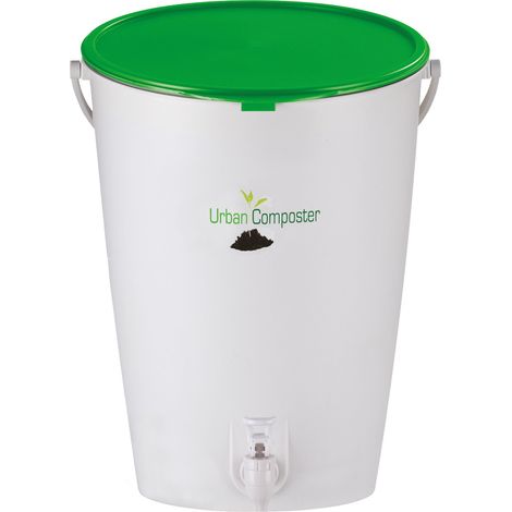 GARANTIA Urban compostiera 15 litri verde, incl. coperchio e spray per compost