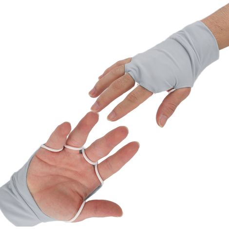 Gants d'été demi-doigts respirants en soie glacée avec protection solaire pour hommes et femmes, taille M droite (1/5)