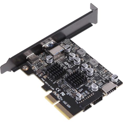 USB 3.2 Riser-Karte PCI-E zu USB Adapter PCI-Express Steckplatz 4x für schnelle Übertragung