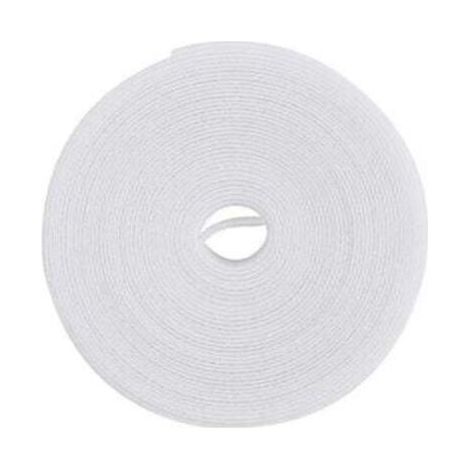 Attaches de câble, attaches de câble réutilisables et polyvalentes pour la gestion des câbles, 5 m x 1,2 cm, blanc (1/4)