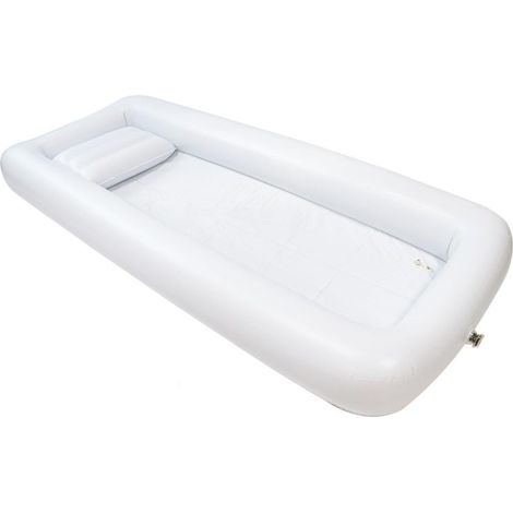 Baignoire gonflable pliable, table de chevet, lavabo médical portable, oreiller pneumatique, kit de nettoyage, grande douche pour personnes âgées, personnes handicapées et adultes alités (1/5)