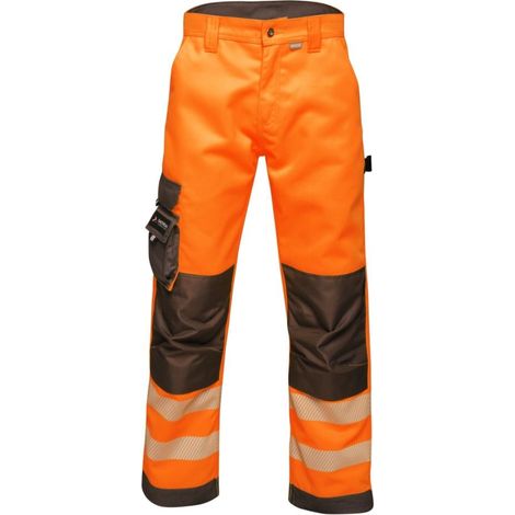 Pantaloni da lavoro alta visibilità Regatta Professional TACTICAL HI-VIS Arancione / Grigio 40