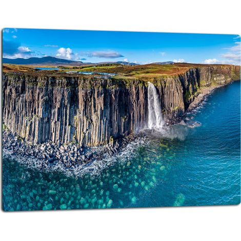 Planche dcouper plaque de verre 52x40 Nature de mer (1/5)
