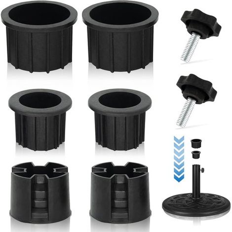 8-teiliges Set – Ösen und Abdeckungen für Sonnenschirmständer – Ersatzteile für Terrassen-Sonnenschirmständer – Stabilisierungsabdeckung für Sonnenschirmständer