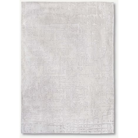 BAOBAB DESIGN - TAPPETO STRUTTURATO EFFETTO VELLUTO - Prodotto in Belgio - Rifinito a mano - Antiscivolo naturale - 100% poliestere - Tsingy Oyster - Rotondo 240 CM