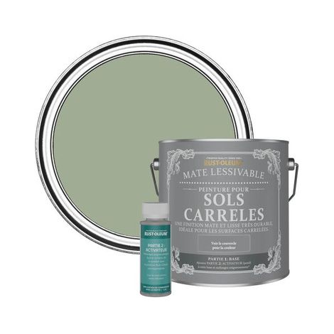 Peinture pour Sols Carrelés Mate Lessivable - Vert Kaki (1/3)