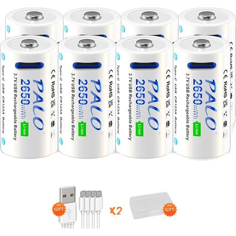 Batería de iones de litio, capacidad de 2650 mWh, 1500 ciclos de recarga, 8 unidades. (1/2)
