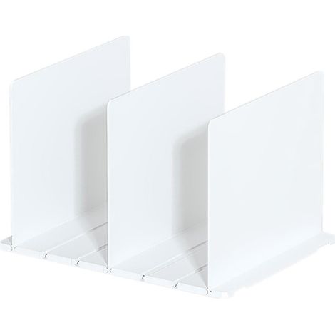 Regaleinteiler, 3/4/5-teilig, ABS-Regalböden zur Organisation von Schränken, Büchern, Handtüchern, Hüten, Handtaschen – 3-teilig – Weiß