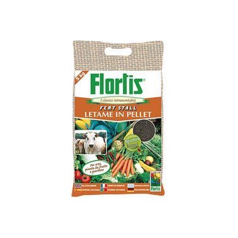 Flortis Pellet Engrais naturel à base de fumier pour pelouses et jardins de 5 kg
