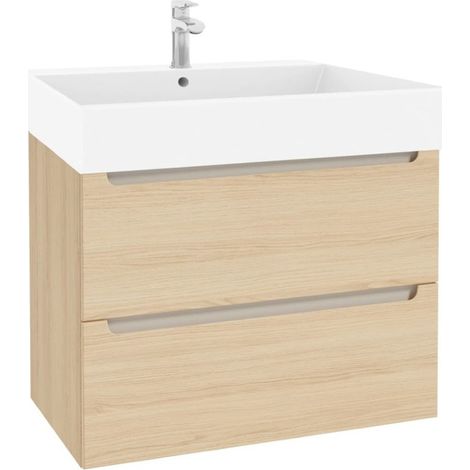 Ensemble meuble avec vasque - Naturel - Stilla - 80x60x45 cm - Chêne vincenza