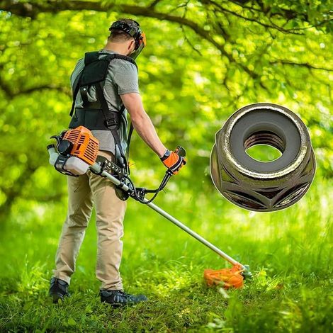 10 Écrous Universels à Filetage Inversé M10 x 1,25 - Remplacement pour Débroussailleuses et Coupe-Bordures - Compatible avec Greenworks Milwaukee Makita Husqvarna - Accessoires de Tête d’Engrenage (1/3)