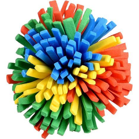 1 pelota de pompón Hoepsy, ø 4,2 cm, juguete para gatos. Multicolor. (1/2)