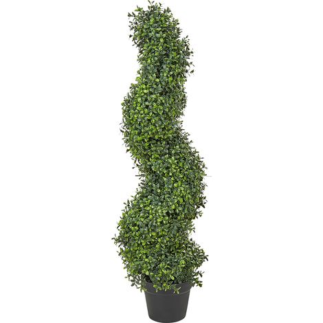 Planta artificial en maceta uso interior exterior decoración de plástico maceta negra 98 cm Spiral Tree